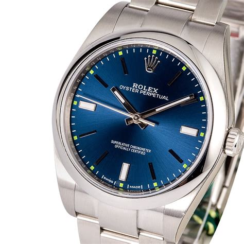 rolex oyster perpetual 114300 blue